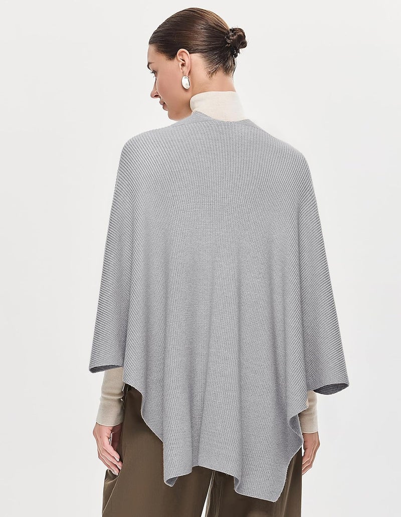 Puli Women's Elegant Shawl Wraps Soft Open Front Poncho Sweater for Spring Fall Winter - Image 4